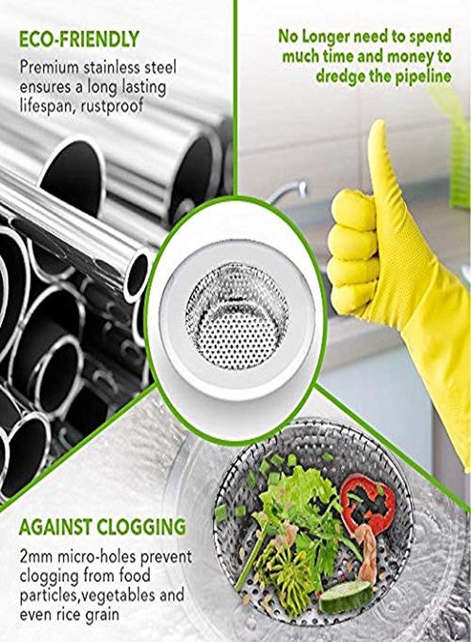 KitchenFest مصفاة حوض المطبخ KitchenFest® القوية والمتينة المصنوعة من الفولاذ المقاوم للصدأ بفتحات صغيرة 2 مم، سلة تصفية حوض المطبخ، 11.5 سم - Image 5