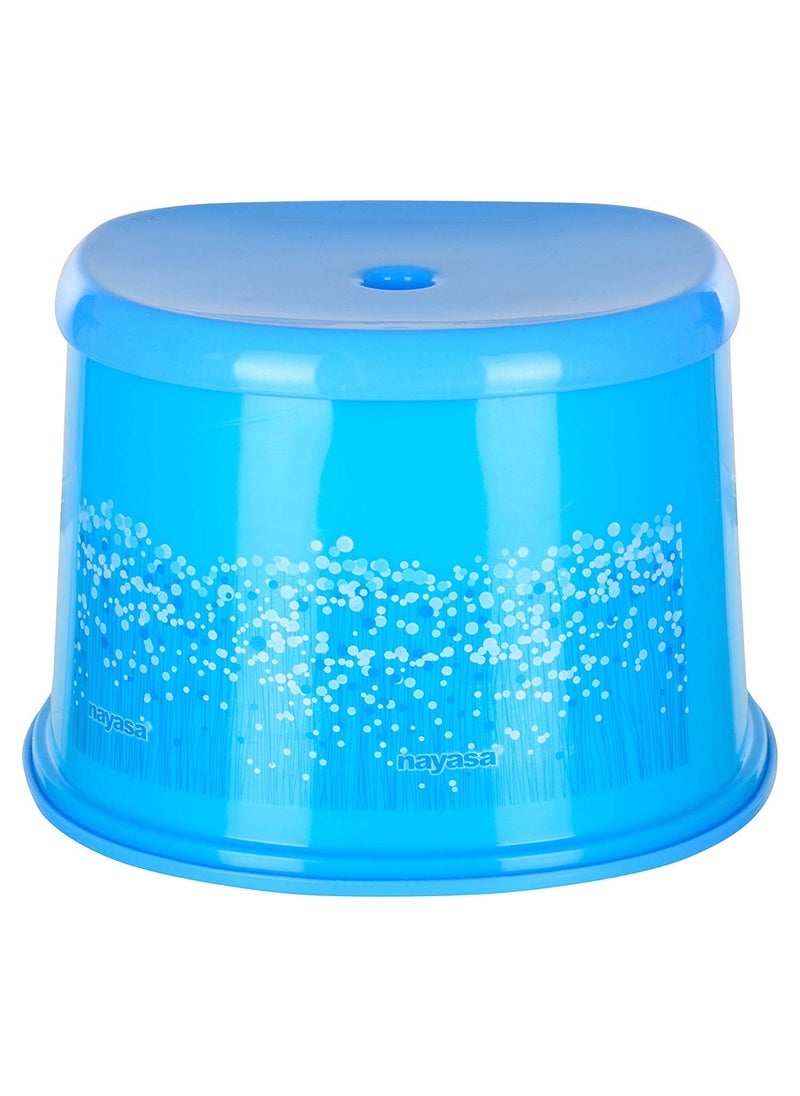 NAYASA Nayasa Bathroom Set Small DLX 6 Pcs | Bkt 25 L + Mug 1.5 L + Basin 20 L+ Dustbin 14 L + 509 Stool + Soap Case | Bathroom Accessory Set Plastic | Bathroom Set | Bath Set for Bathroom | Blue  - Image 5