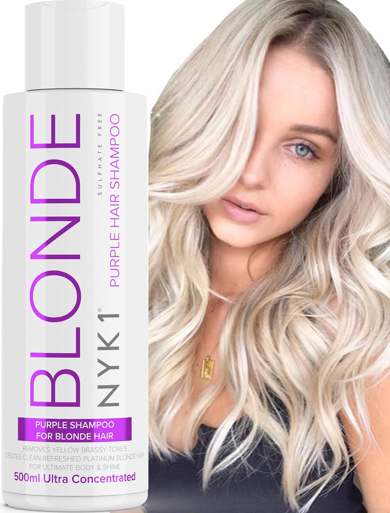 NYK1 500ml Purple Shampoo For Blonde, Grey Hair, SULFATE FREE, For Brassy Hair - Image 1