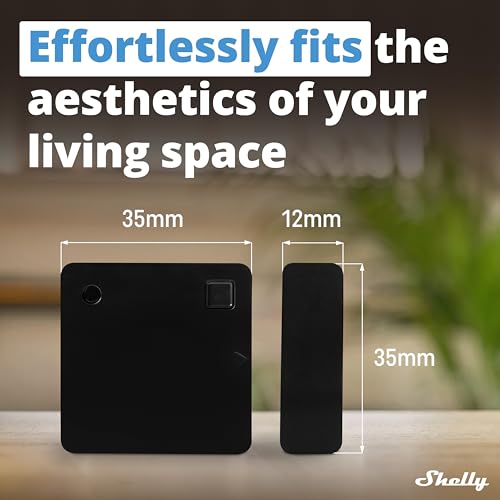 Shelly Blu Door/Window Black | Bluetooth Operated Sensor | Home Automation | iOS Android App | Alexa & Google Home Compatibility | Lux and Tilt Angle Measurement | Set Custom Activation Scenes - Image 2