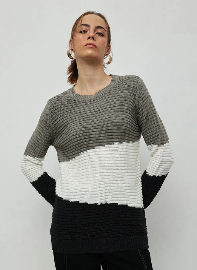 STREET 9  Colourblocked Pullover for Women for Women | Best Price UAE