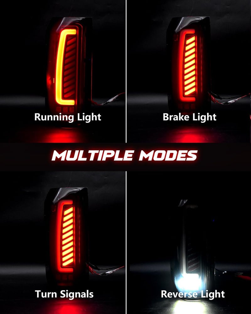 SINYATO INDUST Full LED Tail Lights for 1987-1996 Ford F150/F250/Bronco & 1987-1997 F350 Super Duty - Smoked - Image 3