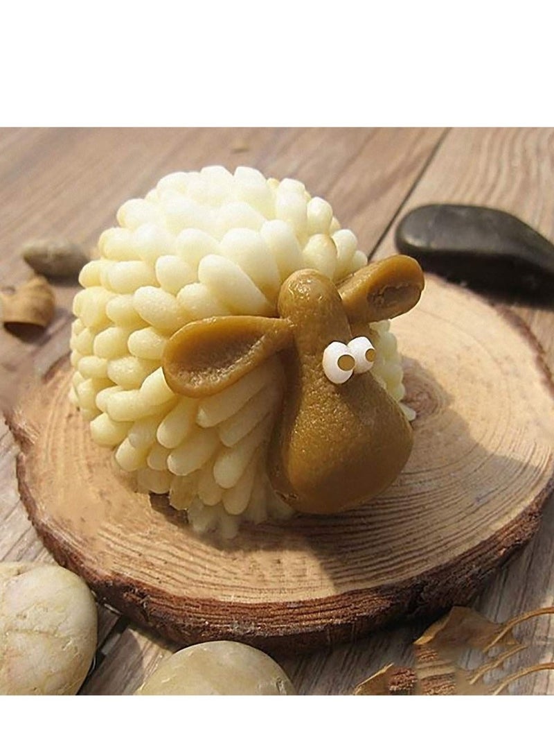 Captaintech 2 PCS Candle Molds 3D Sheep Shape Silicone Chocolate Mold DIY Goat Candy Fondant Handmade Soap Cake Decorating Mould - Image 3