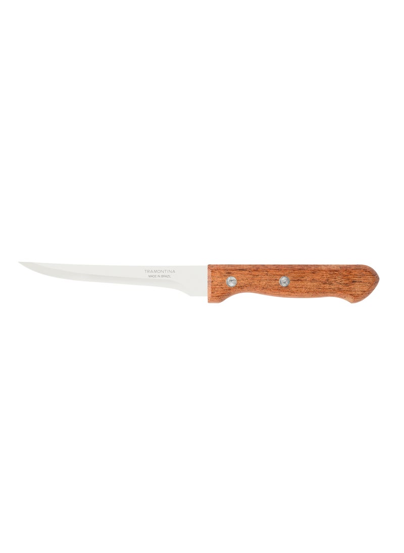 TRAMONTINA - Dynamic 5 Inches Boning Knife with Stainless Steel Blade and Natural Wood Handle - Image 1