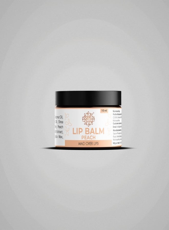 Pratha Naturals Fresh Peach Lip Balm for Women Nourishes and Moisturizer Blend Lip Gloss with Delicious Fruity Flavor Lip Butter - Image 1