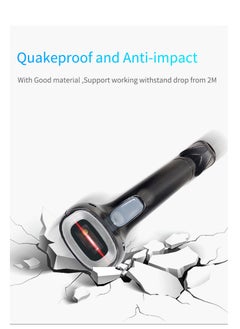 Mike Music ماسح الباركود المحمول 1D/2D/QR Code Scanner 2.4G Wireless &amp; USB Wired Barcode Reader Scanner متوافق مع نظام الكمبيوتر، ماسح ضوئي لمحلات السوبر ماركت والتجزئة والمكتبات والخدمات اللوجستية والمستودعات  - Image 4
