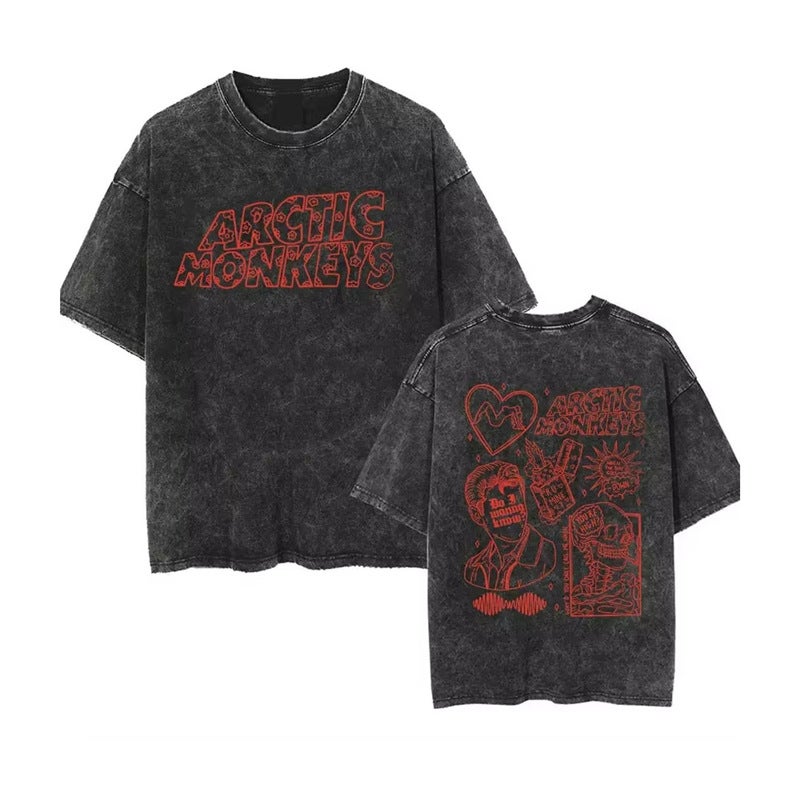 Retro Rock Arctic Monkeys Music Album Graphic T-Shirt Mens 06-JCS - Image 3