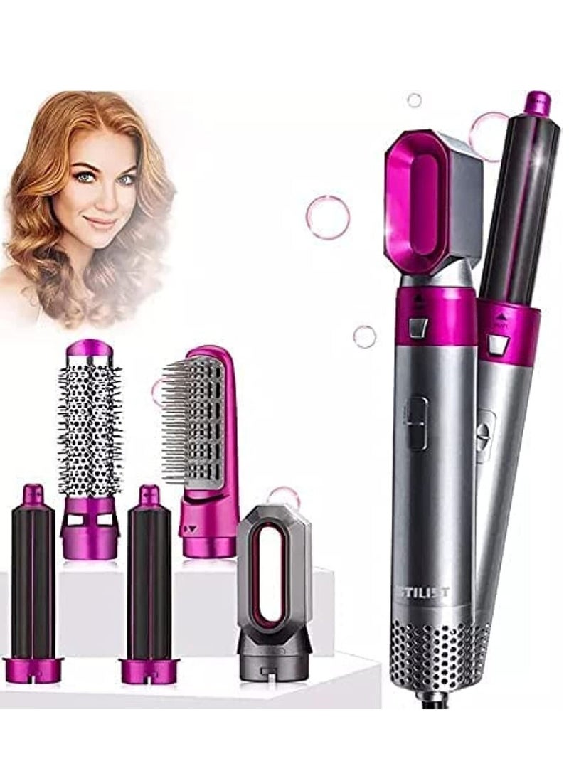 5-In-1 Hair Dryer Rotating Straightener Scalp Massager Volumizer Brush for Women - Image 1
