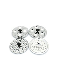KCL KCL Diamond Idly & Steamer Pot(Small) 2 Idly Plates (9 Idlies), 1 Mini Idly Plate & 1 Steamer Plate  - Image 3