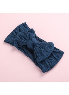 Butterfly Bow Baby Headband Soft Nylon Toddler Hairband 2 ink blue
