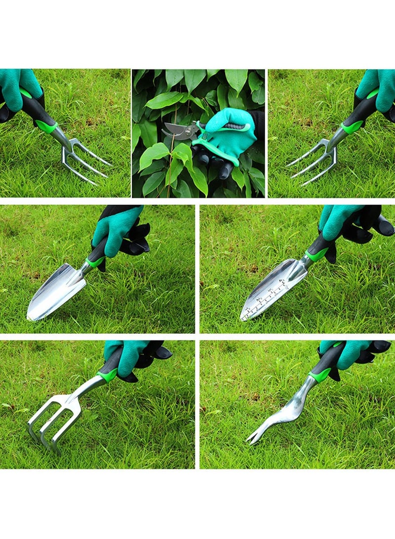 Generic Stainless Steel Heavy Duty Gardening Tool Set, with Non-Slip Rubber Grip, Storage Tote Bag, Outdoor Hand Tools, Ideal Garden Tool Kit Gifts for Women and Men（Green） - Image 5