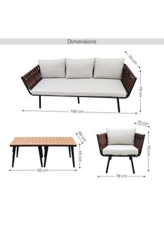 Graand Outdoor Sofa Set 3+1+1 & 2 Ct - Brown & Black - pzsku/Z92570942041F351FC1D0Z/45/_/1728553753/bcbc1df3-956b-4507-bcec-228f8e8ffd4e