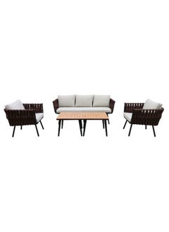 Graand Outdoor Sofa Set 3+1+1 & 2 Ct - Brown & Black - pzsku/Z92570942041F351FC1D0Z/45/_/1728553793/99987f29-f8da-4aca-8008-3a25da242b7d