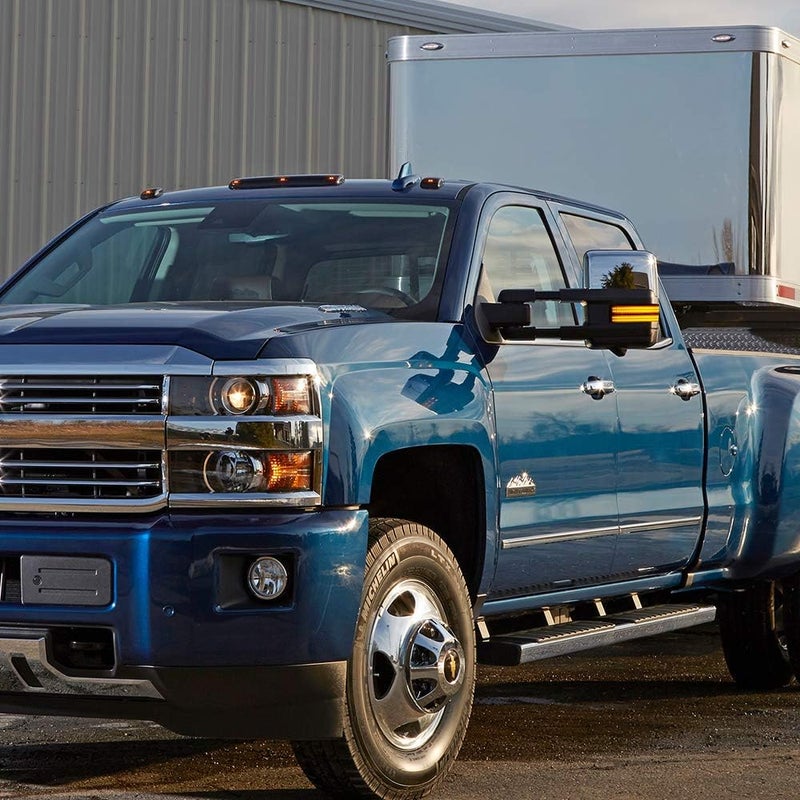 ROCCS Flashing Turn Signal Lights White DRL LED Side Tow Mirror Marker Light competible with Chevy Silverado GMC Sierra 2014–2019 OEM ONLY, Smoke Lens - Image 5