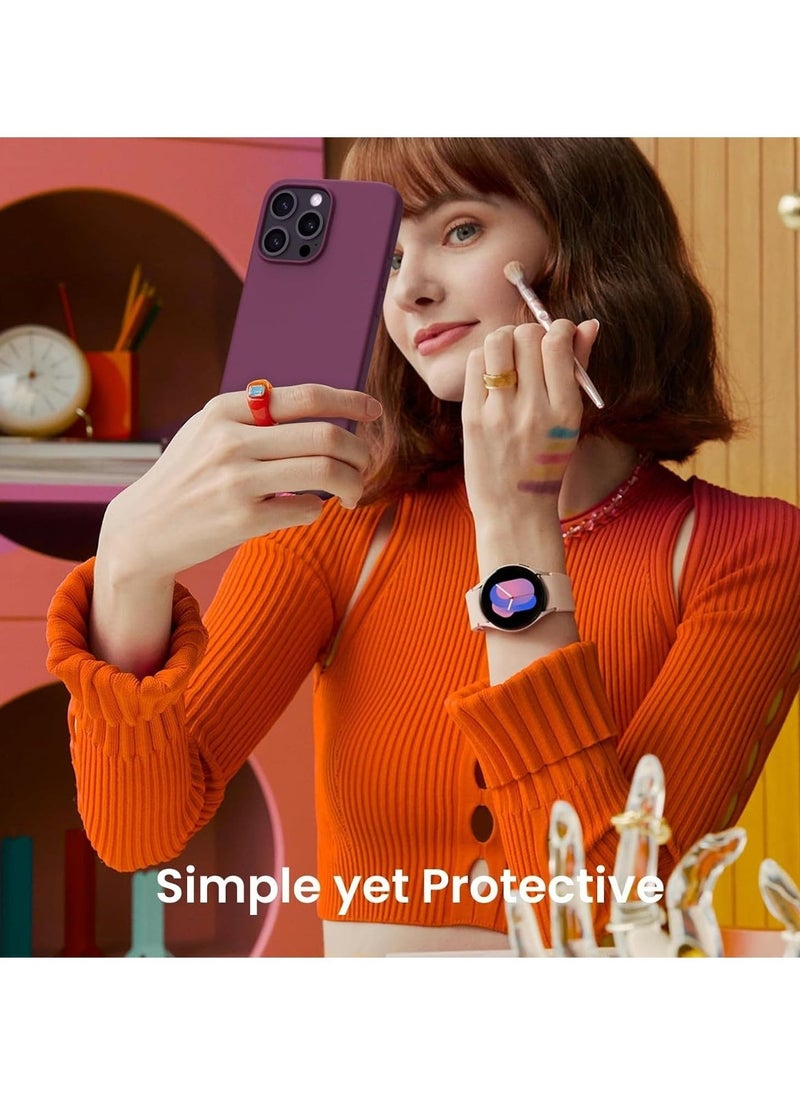 JAJEEK "New Wine Red Liquid Silicone Case for iPhone 16 Pro 6.3" – Shockproof & Scratch-Resistant" - Image 5