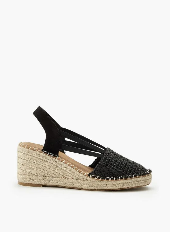 بيبرمنت Women Textured Wedge Heel Espadrille Sandals