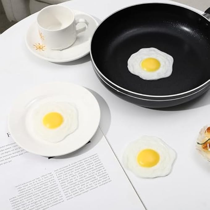 STOBOK 3pcs Squeeze Toy Fake Fried Eggs Pressure Relief Toy for Kids Adults Stress Relief Party Favors - Image 4