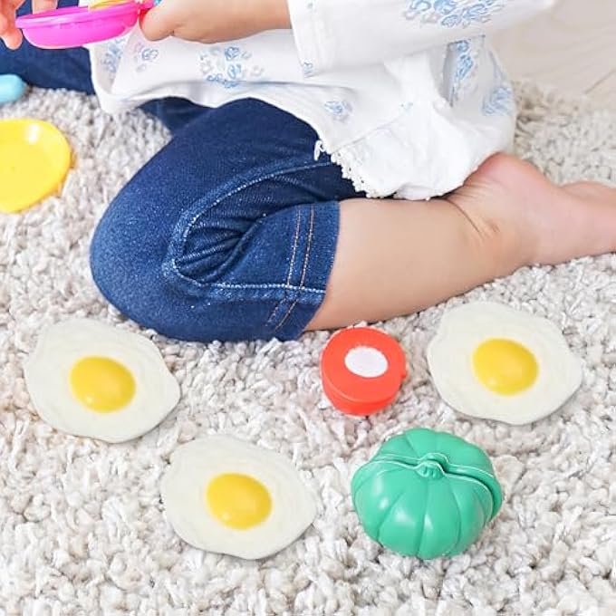 STOBOK 3pcs Squeeze Toy Fake Fried Eggs Pressure Relief Toy for Kids Adults Stress Relief Party Favors - Image 3