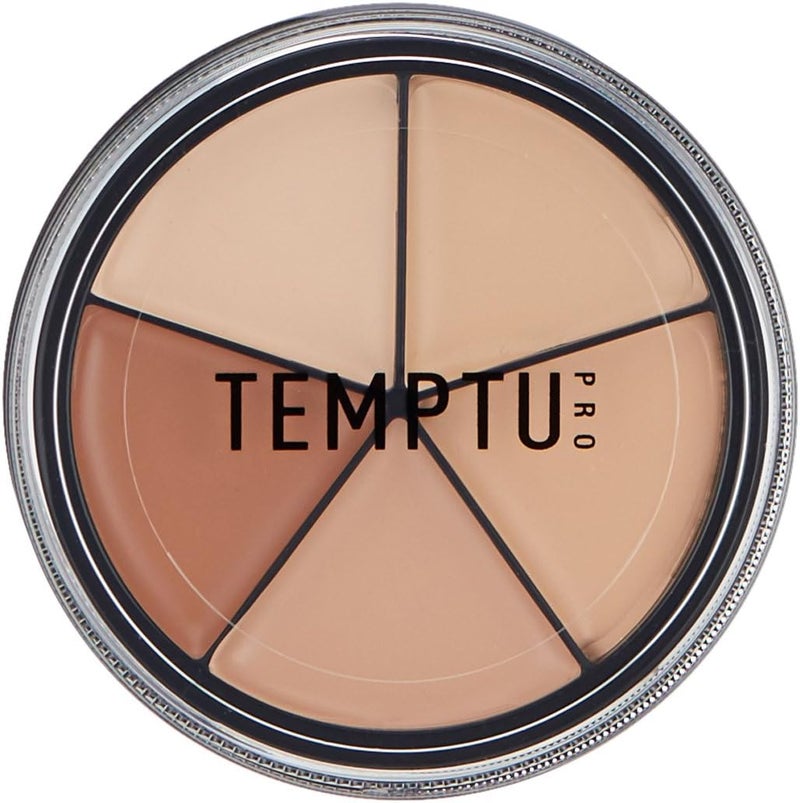 TEMPTU S/B Silicone-Based Concealer Wheel with 5 Natural Skin Tone Shades for Flawless Coverage - Image 1