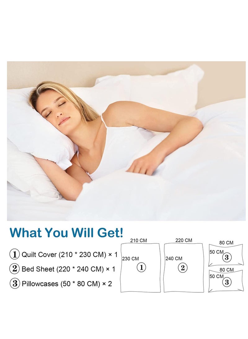 USTIDE Disposable Travel Bed Sheet Set With 1 Quilt Cover 1 Fitted Sheet And 2 Pillowcases (Double Bed) - Image 2