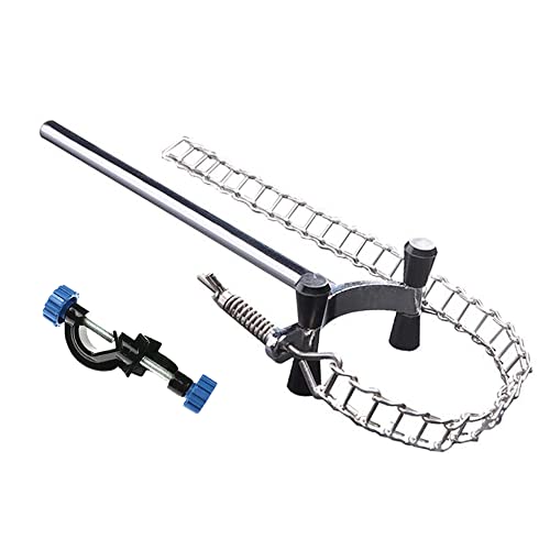 BEMAXYE Lab Chain Clamp with Adjustable Bosshead Clamp - Cylinder Holding Clip for Beakers Flasks Condensers Fixture, 40-180mm (1.6"-7") Holding Size, Set of 1 - Image 1