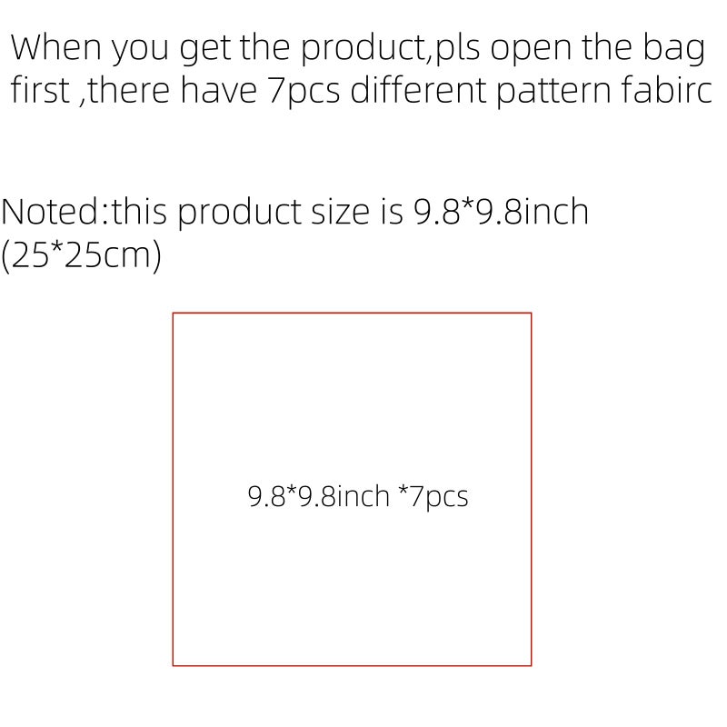 Antetek 7Pcs 9.8" x 9.8"(25 * 25CM) Cotton Fabric DIY Making Supplies Quilting Patchwork Fabric Fat Quarter Bundles DIY for Quilting Cotton Patchwork Cushions (7pcs Big Flowers, 9.8" x 9.8") - Image 2