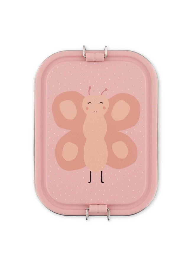 Trixie Stainless Steel Kids Lunch Box Large - 2-Compartment - Mrs. Butterfly - Image 1