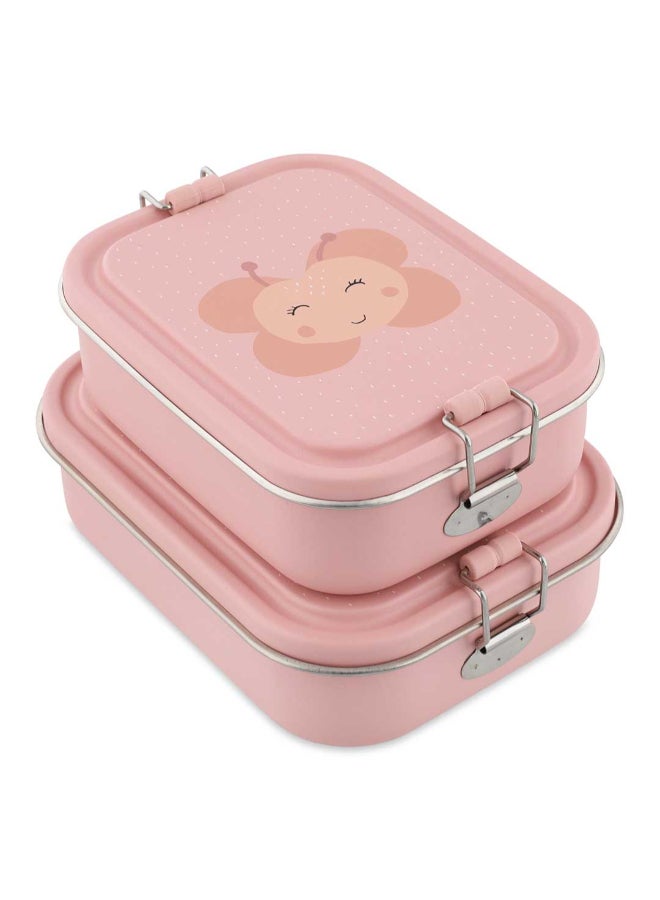 Trixie Stainless Steel Kids Lunch Box Large - 2-Compartment - Mrs. Butterfly - Image 5