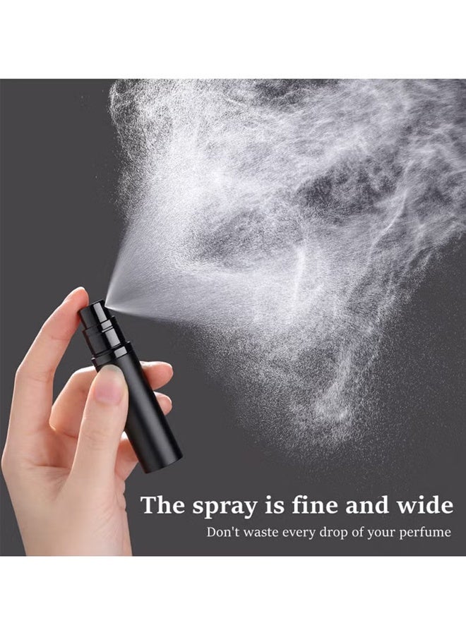 MHONGWEI Lisapack 8ML Travel Spray Bottles (3pcs) Empty Cologne Bottles, Portable Sprayers (Black, Silver, Gold) - Image 3