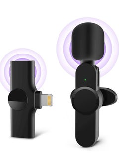 ELTRAZONE Upgraded （Plug-Play） Wireless Lapel Lavalier Microphone for iPhone iPad Recording,YouTube Facebook Live Stream,Vlog, Auto-Sync Wireless Mic with 2 Clips (No Need App/Bluetooth)  - Image 1
