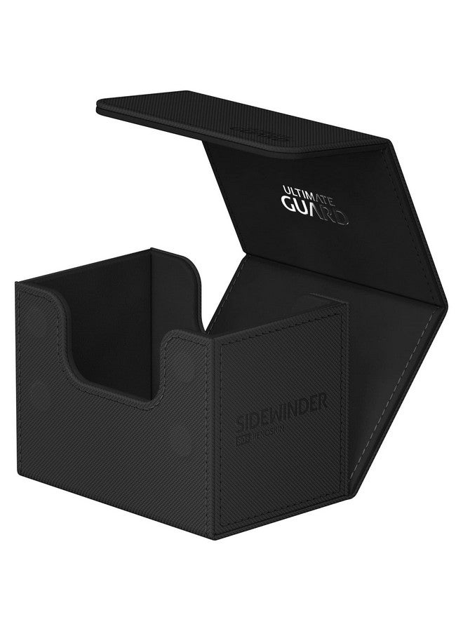 Ultimate Guard Sidewinder 80+, Deck Box for 80 Double-Sleeved TCG Cards, Black, Magnetic Closure & Microfiber Inner Lining for Secure Storage - Image 4