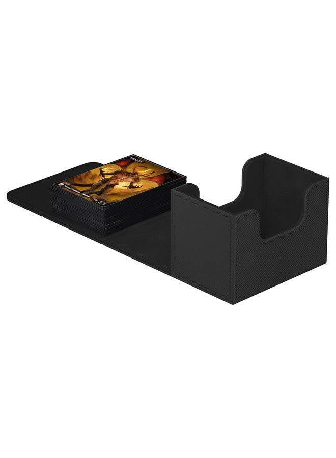Ultimate Guard Sidewinder 80+, Deck Box for 80 Double-Sleeved TCG Cards, Black, Magnetic Closure & Microfiber Inner Lining for Secure Storage - Image 2