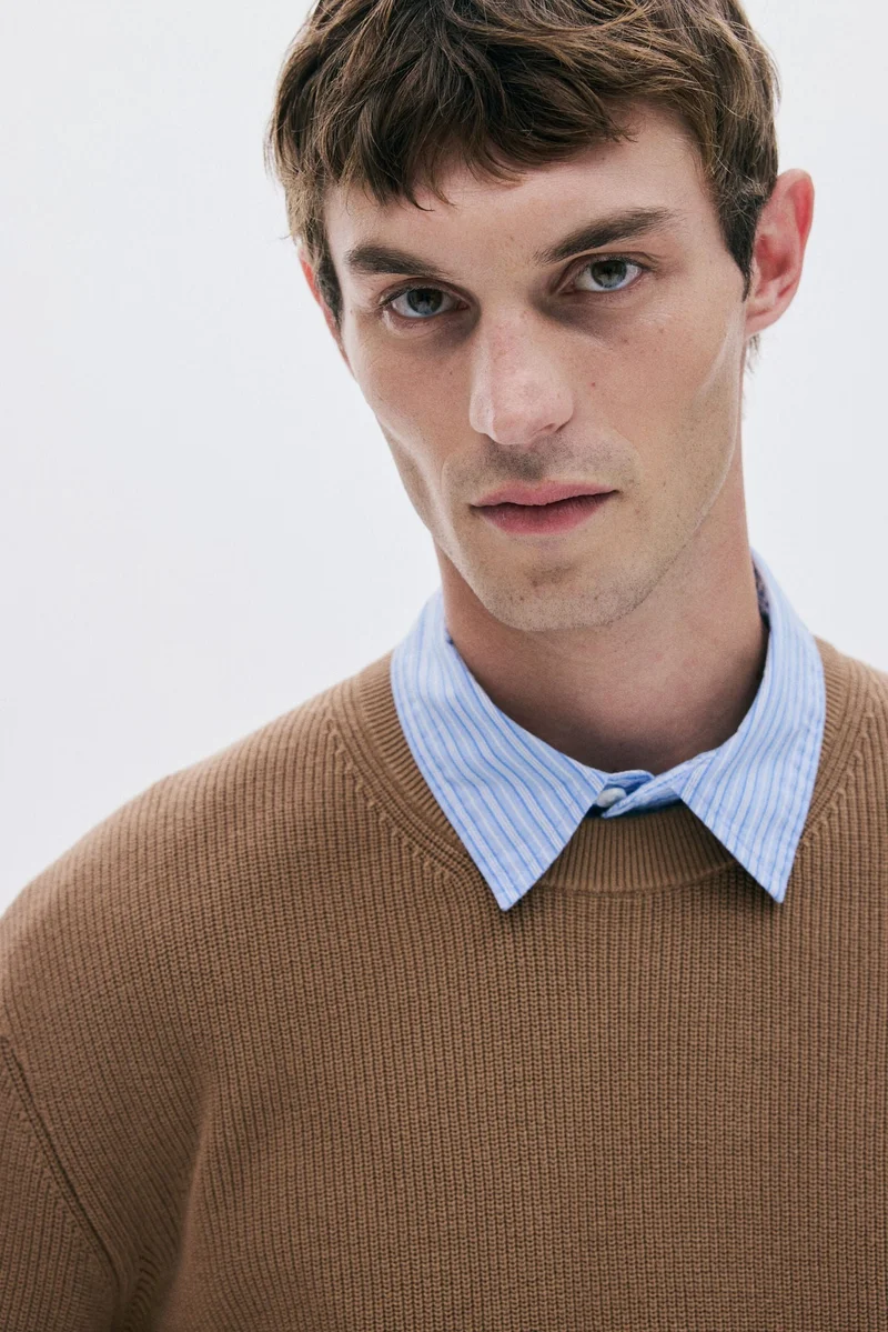 H&M  Regular Fit Rib-knit jumper for Men | Best Price UAE