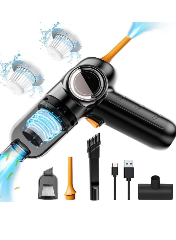 HouDeOS Car Wireless Vacuum Cleaner, Portable And Durable High Power Blowable Cordless Cleaner, Three In One Large Suction Vacuum Cleaner For Home Office Car, (1pc, Black)