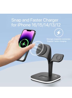 2025 3 in 1 Wireless Charging Station with Fast Charger, Foldable Magsafe Wireless Charger for Multiple Devices iPhone 16/15/14/13/12 Pro Max Plus Watch 1-9 AirPods Pro Samsung Galaxy Pixel - pzsku/Z92576E1BC9B4F5AC4579Z/45/_/1738869180/2ee50253-52b5-482e-9d12-672ad07d1b89