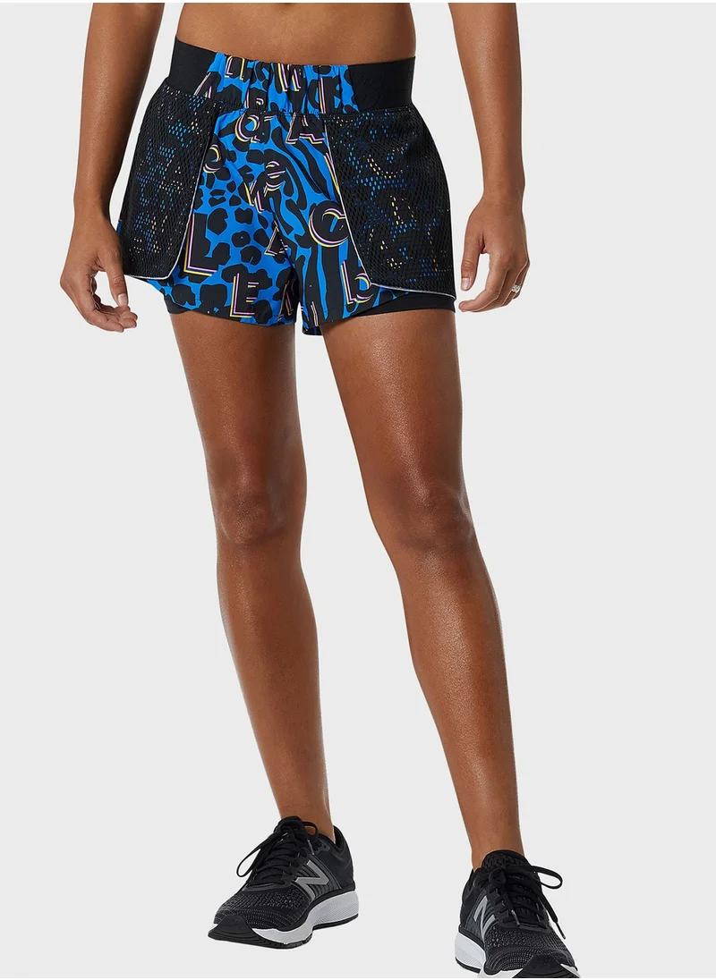 New Balance 2In1 Relentless Printed Shorts