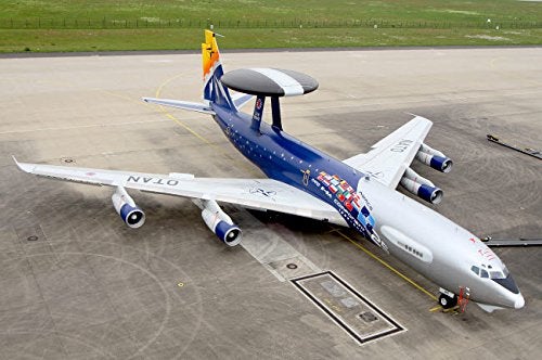 Posterazzi An E3 Sentry of the NATO AWACS Wing in 25th anniversary colors Poster Print by Timm ZiegenthalerStocktrek Images 17 x 11
