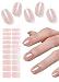 Wahrshei Semi Cured Gel Nail Strips 20pcs Glazed Donut Pink Gel Nail Stickers for Home Nails DIY - Image 2