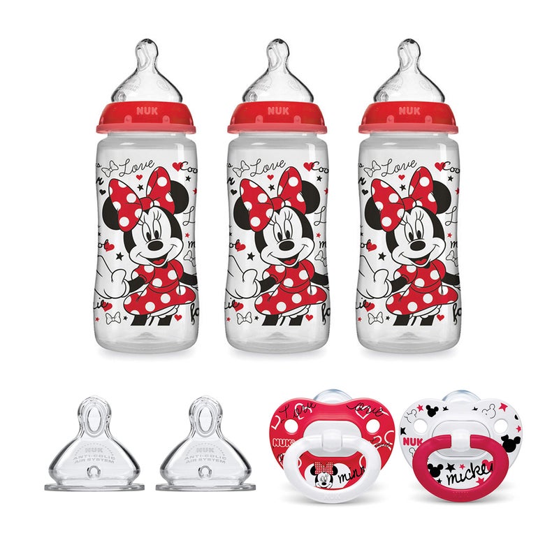 NUK NUK Disney Baby Bottle  Pacifier Newborn Set Minnie Mouse 