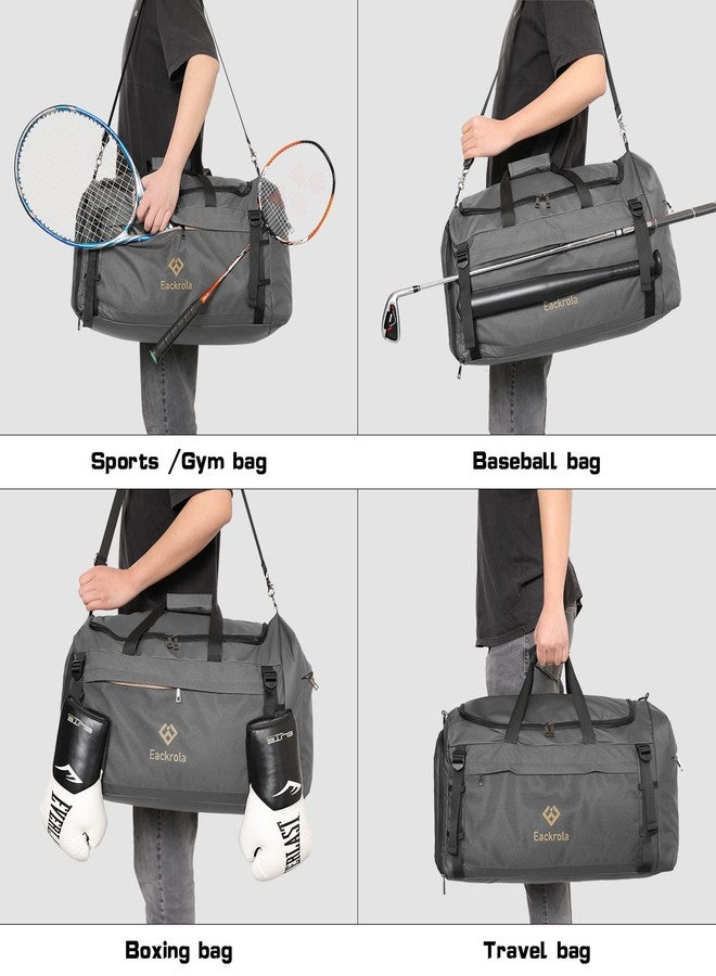 Eackrola Large Sports Gym Bag, Travel Duffel bag with Wet Pocket & Shoes Compartment for men women, 65L, Lightweight - Image 5