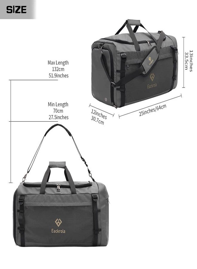 Eackrola Large Sports Gym Bag, Travel Duffel bag with Wet Pocket & Shoes Compartment for men women, 65L, Lightweight - Image 2