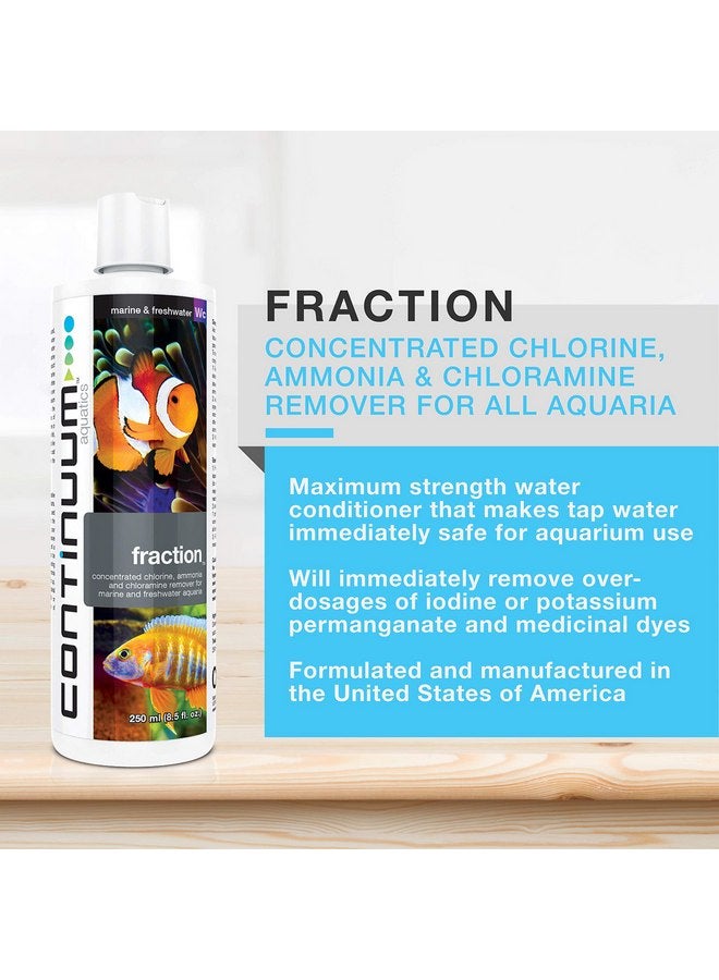 كونتينوم أكواتيكس Continuum Aquatics Fraction - مُكيف مياه مركّز يزيل على الفور الكلور والأمونيا والكلورامين من أحواض المياه المالحة والعذبة البحرية سعة 125 مل - Image 3