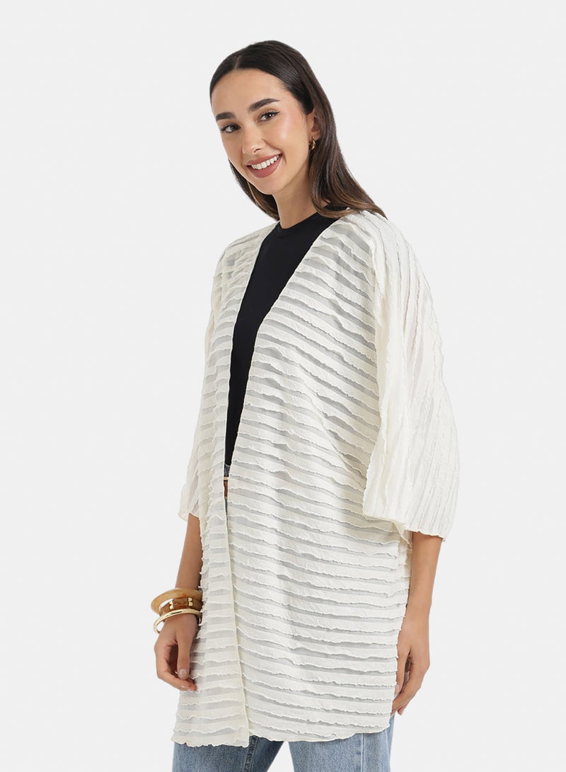 Carina Textured Ruffle Beach Kimono - Image 3