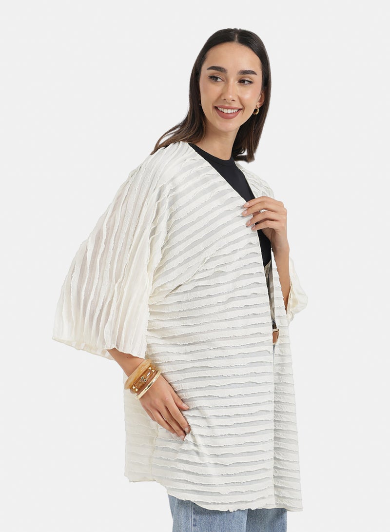 Carina Textured Ruffle Beach Kimono - Image 2
