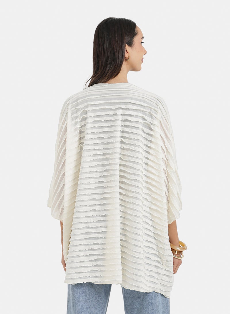 Carina Textured Ruffle Beach Kimono - Image 4