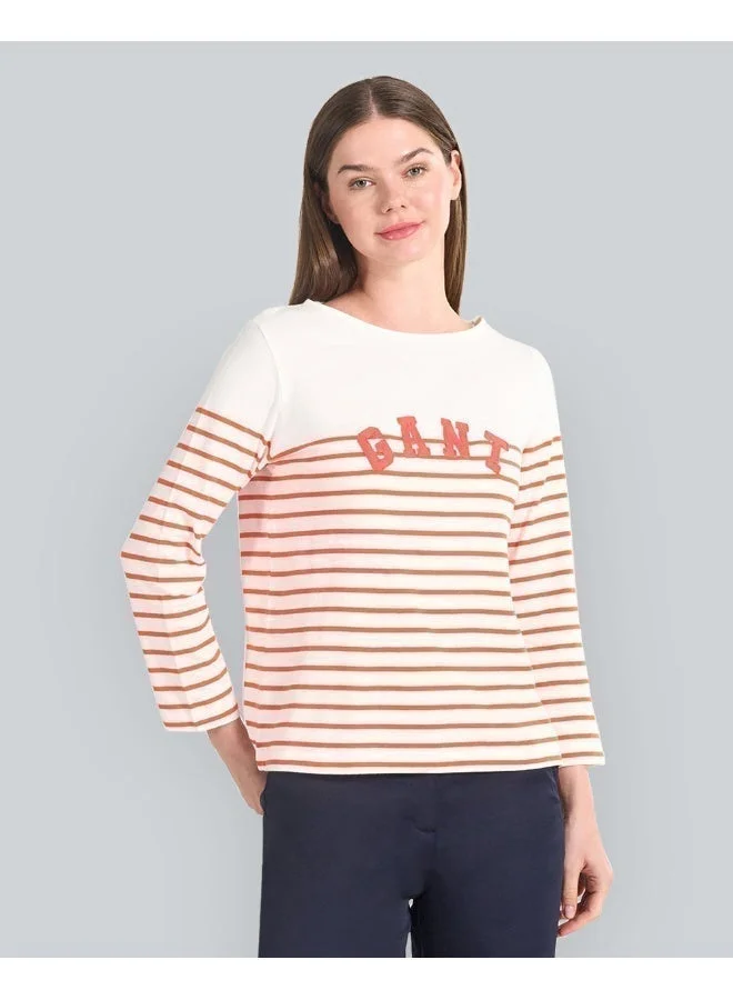 GANT Breton Striped Boat Neck T-Shirt