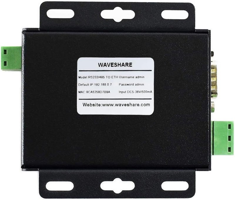 Waveshare Industrial RS232/RS485 to Ethernet Converter with Dual Serial Ports High-Speed Low-Power High-Stability Upgradable Easy to Communicate Between RS485 and RJ45 Port Ethernet - Image 4