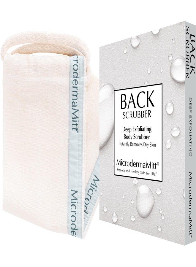 MicrodermaMitt Deep Exfoliating Back Scrubber for Bath & Shower - Dead & Dry Skin Remover - Double-Sided Exfoliator - Body Wash Cloth for Men & Women - Image 1