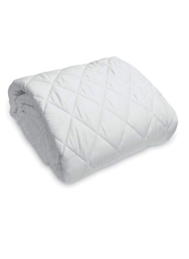 DEEP SLEEP Every Night Deep Sleep Twin/Single Size, 90X190 Cm Satin, Space Pattern, White - Mattress Protectors - Image 1