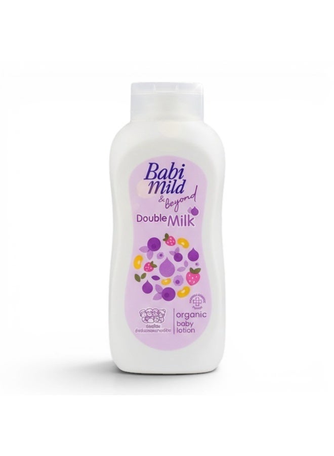 BABIMILD Babi Mild & Beyond Double Milk Organic Baby Lotion – Gentle Touch Deep Moisturizing & Nourishing Care for Soft Baby Skin (0+ Months)180ml - Image 1